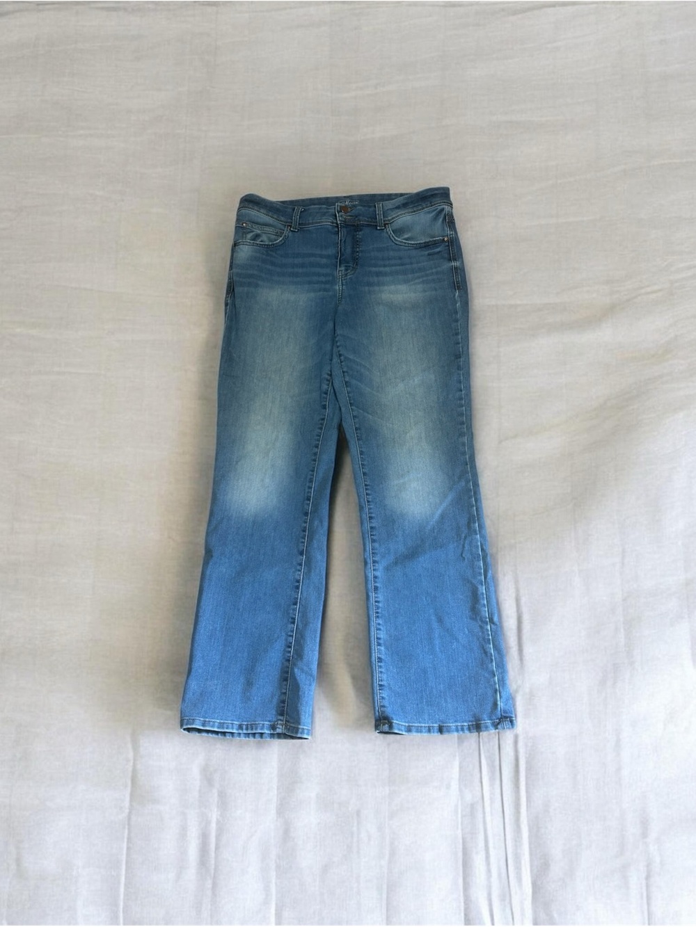 Maurices High-Rise Light Blue Straight Leg Jeans Size 14W Regular